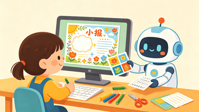 第8课：《小小创客：AI帮我做小报》