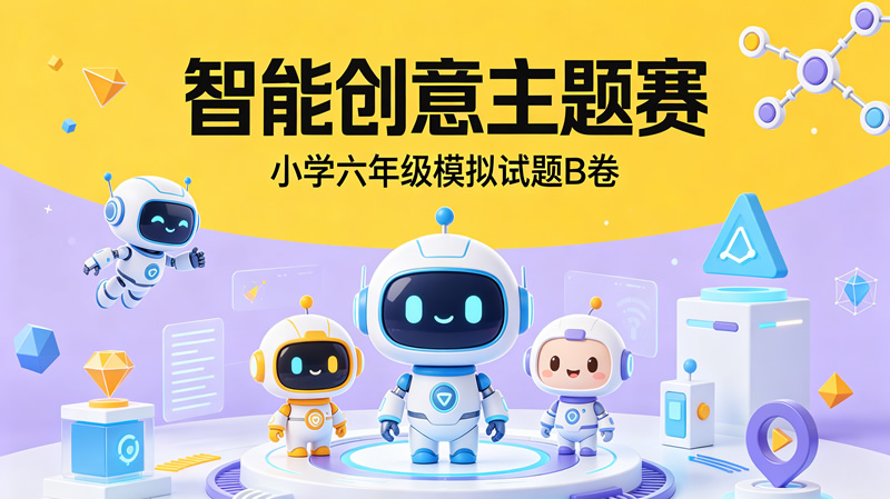 【智能创意主题赛】小学六年级模拟试题B卷